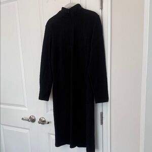 J. McLaughlin Black Jacquard Long Sleeve Dress